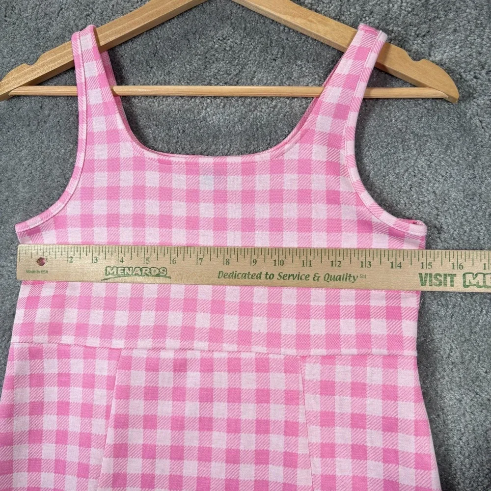 Old Navy Dress Youth Girls‎ XL Pink Gingham Empire Waist Sleeveless Barbiecore